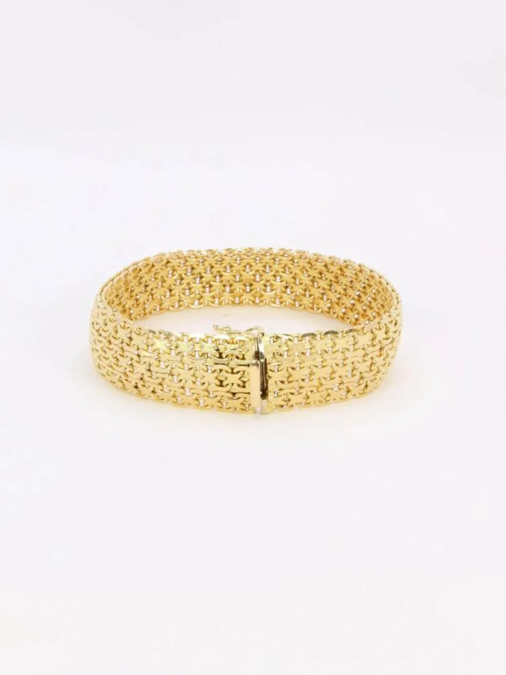 Bracelet vintage maille milanaise or jaune
