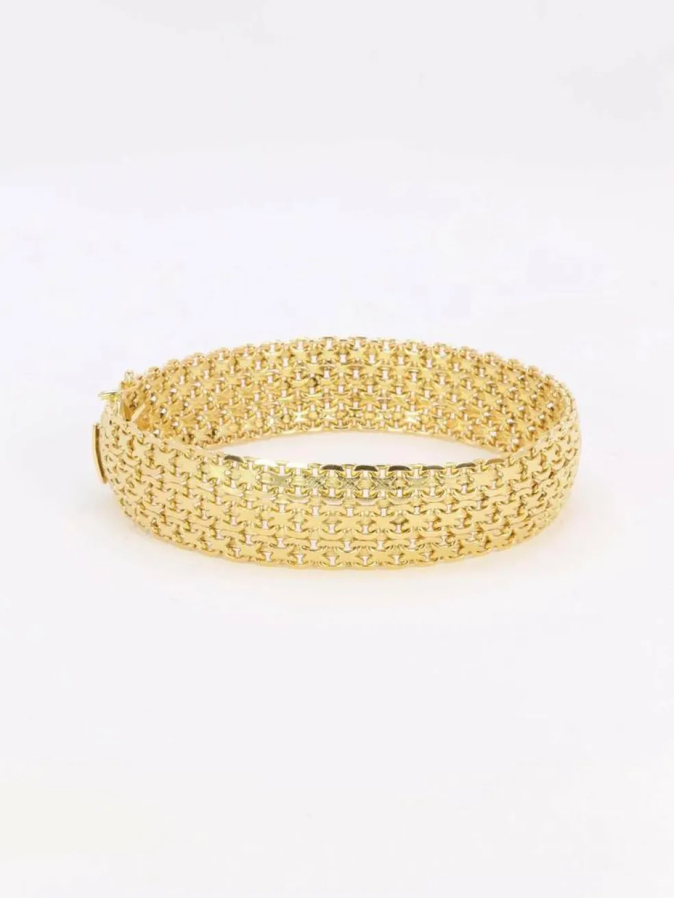 Bracelet vintage maille milanaise or jaune