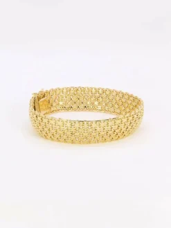 Bracelet vintage maille milanaise or jaune