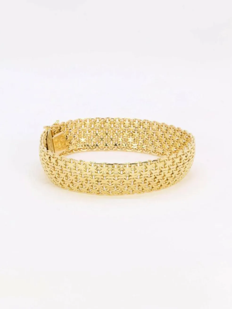Bracelet vintage maille milanaise or jaune