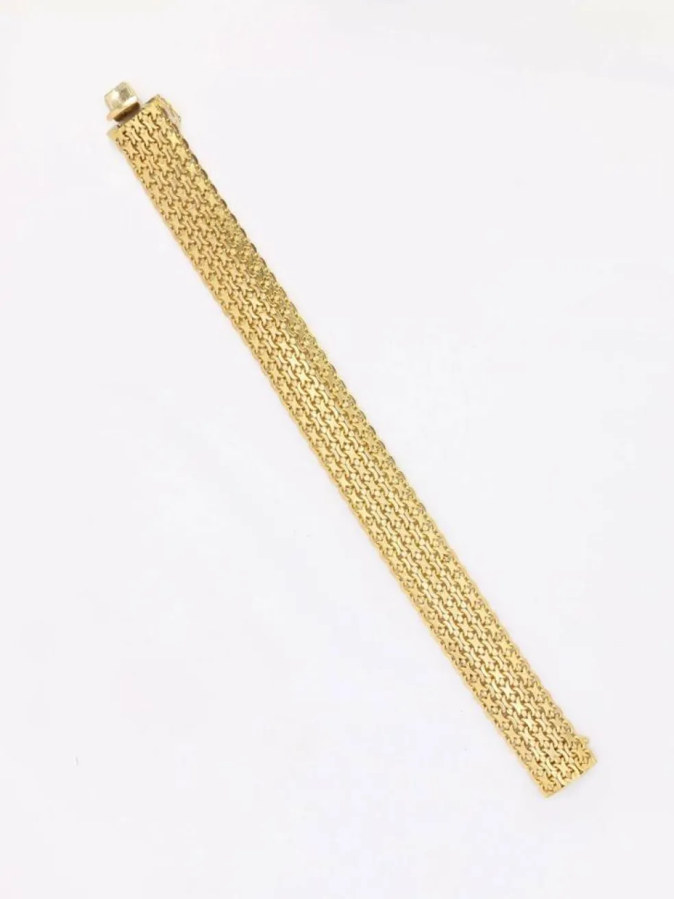 Bracelet vintage maille milanaise or jaune