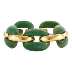 Bracelet vintage or & aventurine