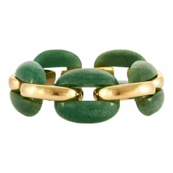 Bracelet vintage or & aventurine