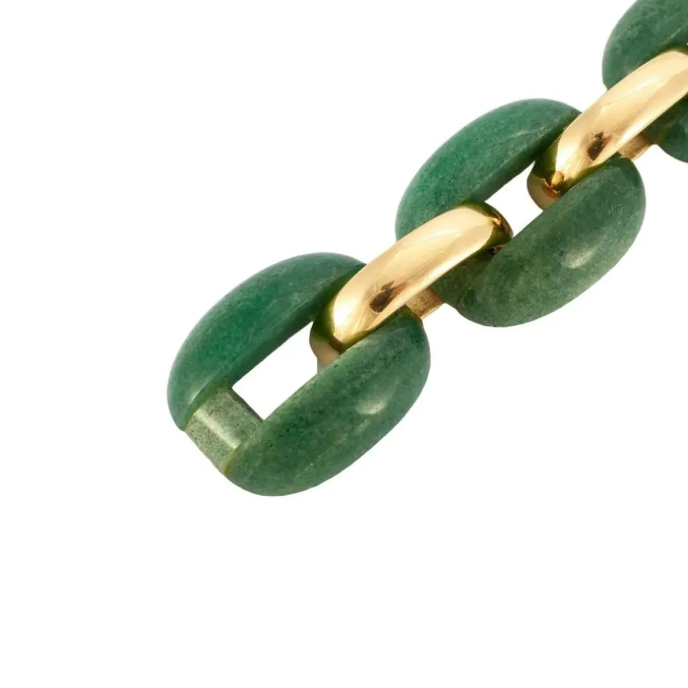 Bracelet vintage or & aventurine