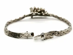 Bracelet Vintage Or blanc Diamant, Perle