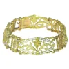 Bracelet vintage or émail blanc attribué à Lucien Gautrait
