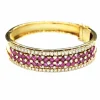 Bracelet vintage or rubis diamants