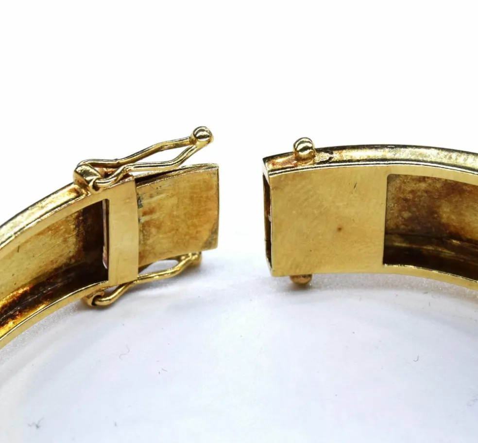 Bracelet vintage or rubis diamants