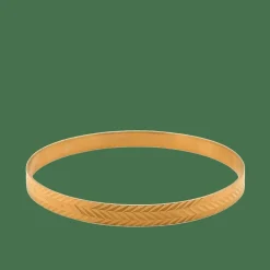4 Bracelets joncs ciselés en or jaune