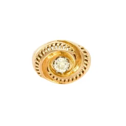 Brague rétro en or rose et diamant