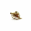 Breloque canon articulé victorien en or 18 carats avec corail