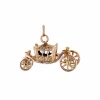 Breloque carrosse or jaune