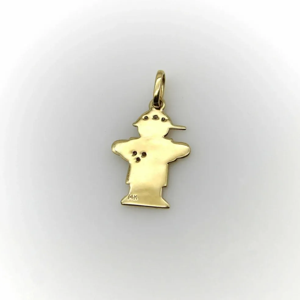 Breloque enfant stylisée or et diamants