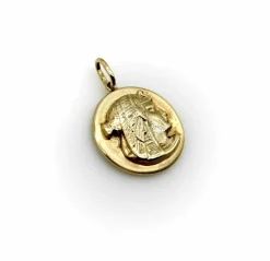 Breloque Nekhbet en or 14 carats de style néo-égyptien