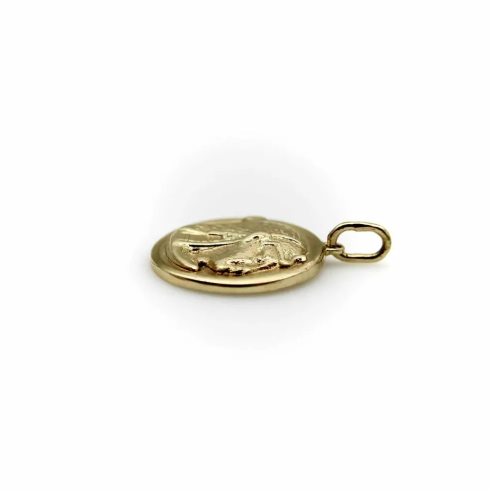 Breloque Nekhbet en or 14 carats de style néo-égyptien