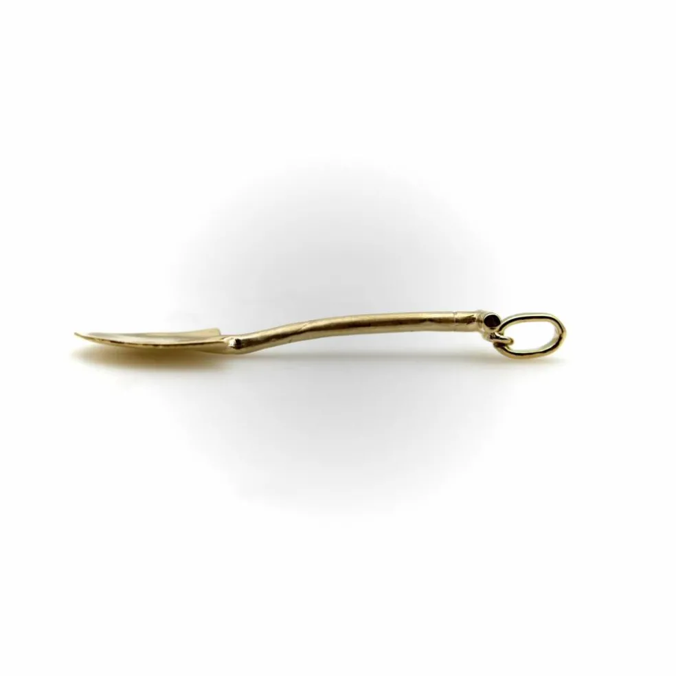 Breloque ou pendentif en forme de pelle en or jaune