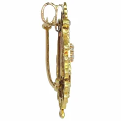 Broche - Diamants et Harmonie : Broche-Pendentif Lyre Or 1870