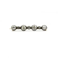 Broche - Or, Argent & Diamants