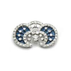 Broche - Or, Diamants et Email