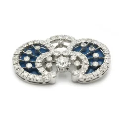 Broche - Or, Diamants et Email