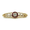 Broche - Or, Diamants et Rubis