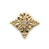 Broche - Or jaune et diamants