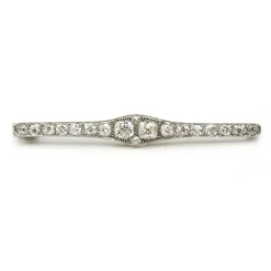 Broche - Or, Platine & Diamants