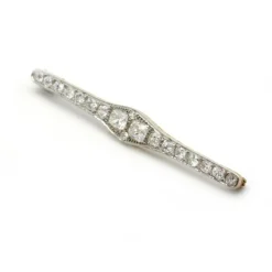 Broche - Or, Platine & Diamants
