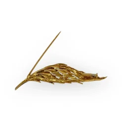 Broche aile or jaune et diamants