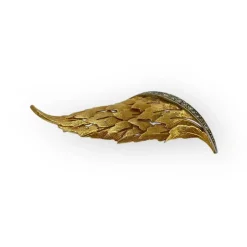Broche aile or jaune et diamants