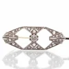 Broche ancienne Art Déco diamants en or et platine