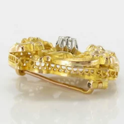 Broche ancienne art nouveau diamant