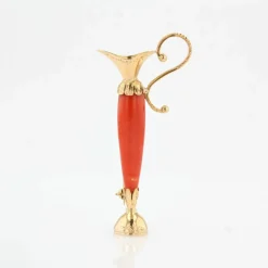 Broche ancienne corail et or