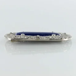 Broche ancienne diamants et lapis lazuli