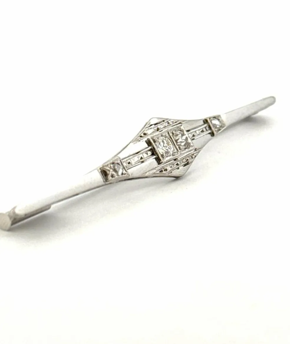 Broche ancienne en or et diamants