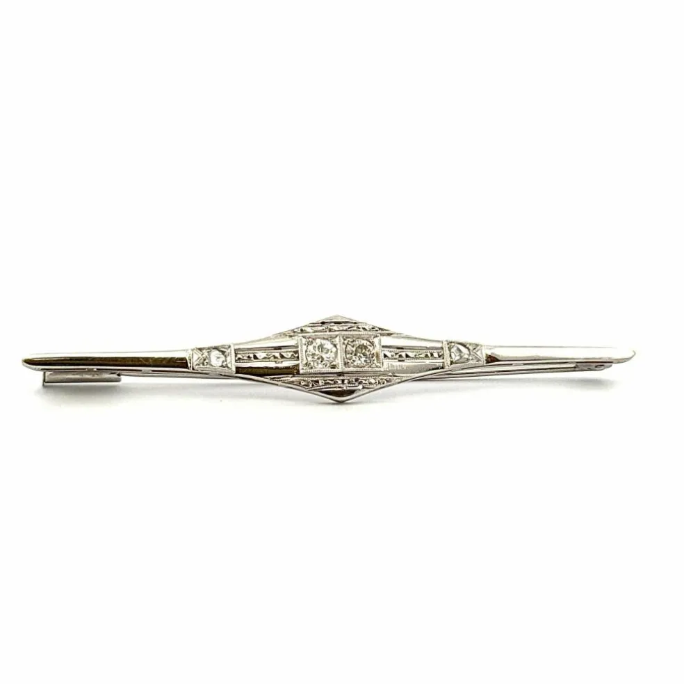 Broche ancienne en or et diamants