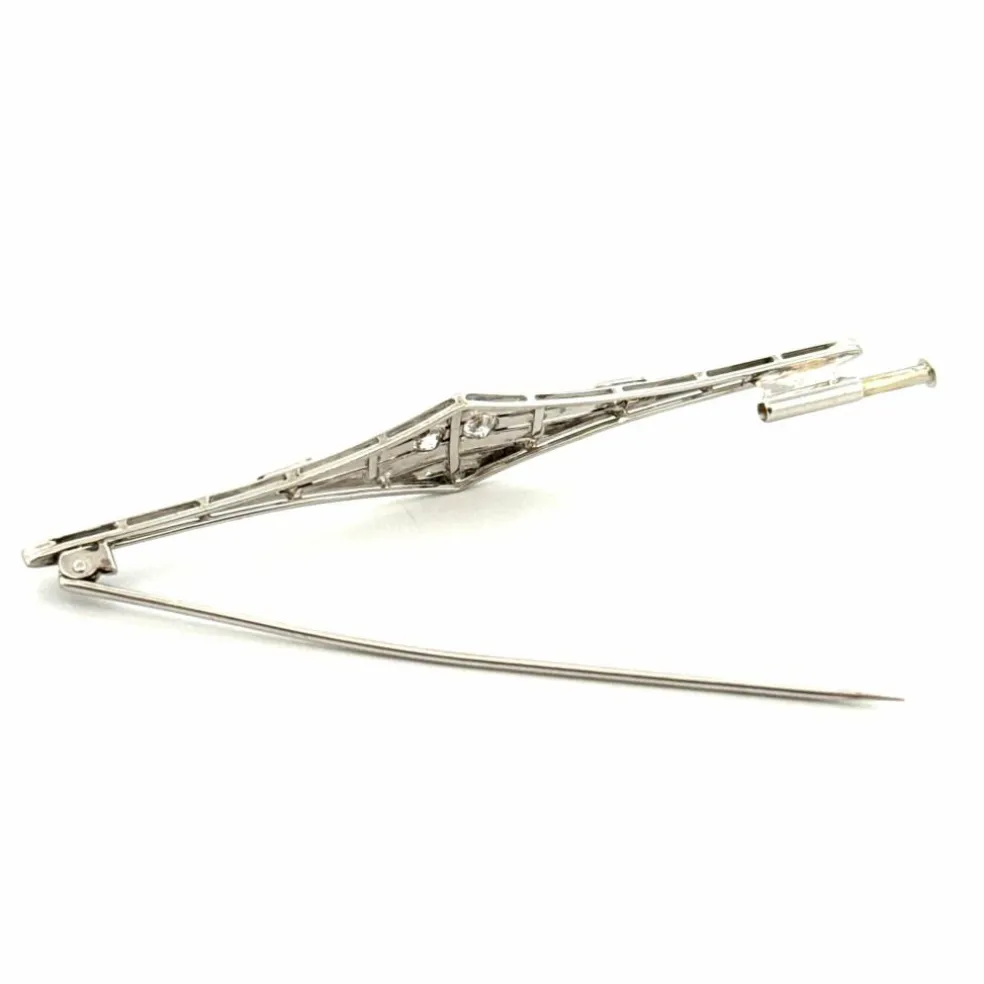 Broche ancienne en or et diamants