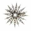 Broche ancienne flocon diamants