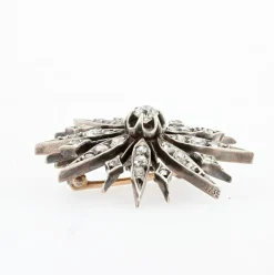 Broche ancienne flocon diamants