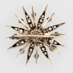 Broche ancienne flocon diamants