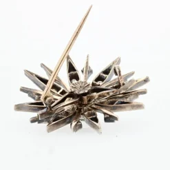 Broche ancienne flocon diamants
