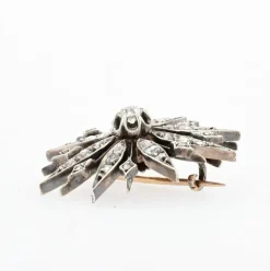 Broche ancienne flocon diamants