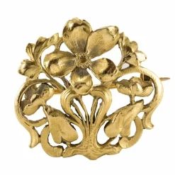 Broche ancienne or Art nouveau