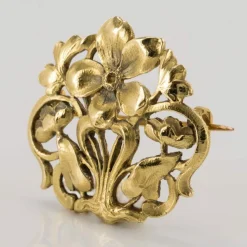 Broche ancienne or Art nouveau