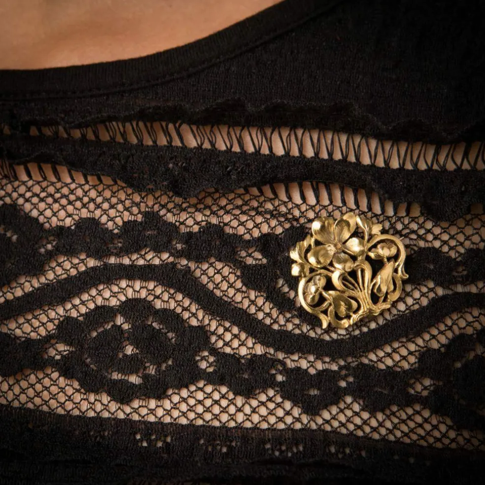 Broche ancienne or Art nouveau