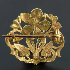 Broche ancienne or Art nouveau