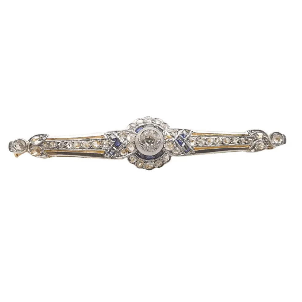 Broche ancienne Or jaune Diamants