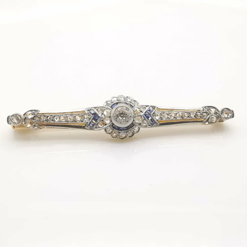 Broche ancienne Or jaune Diamants