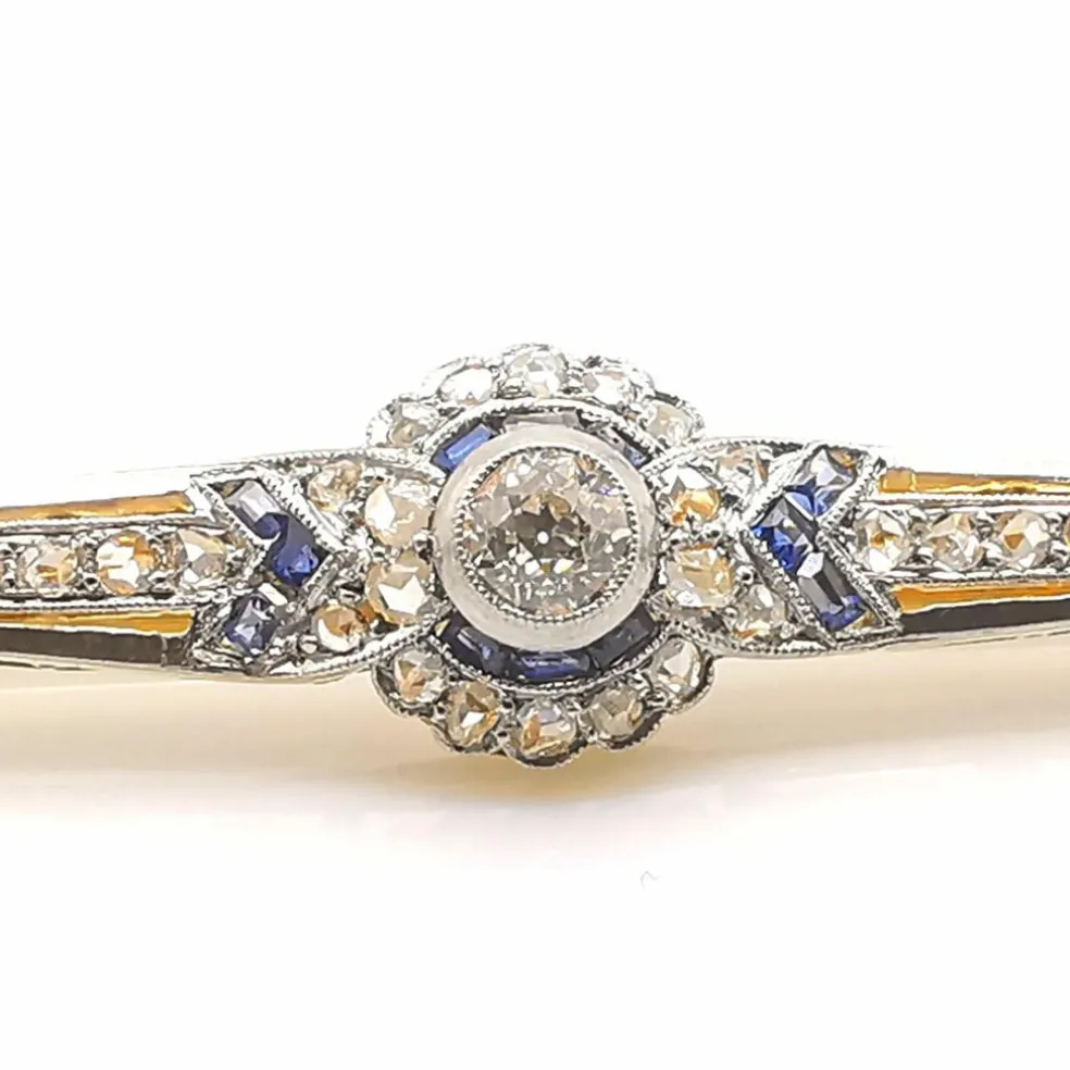Broche ancienne Or jaune Diamants