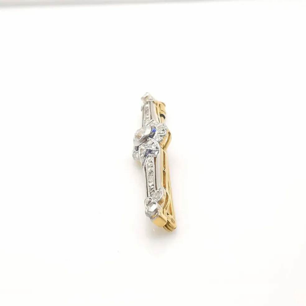 Broche ancienne Or jaune Diamants